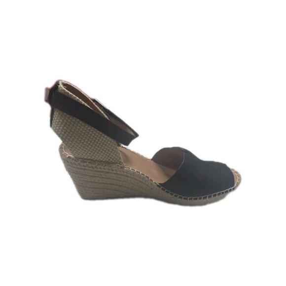 GENTLE SOULS KENNETH COLE Womens Black 1" Platform Charli Wedge Shoes 9M (WS335) - Picture 3 of 4